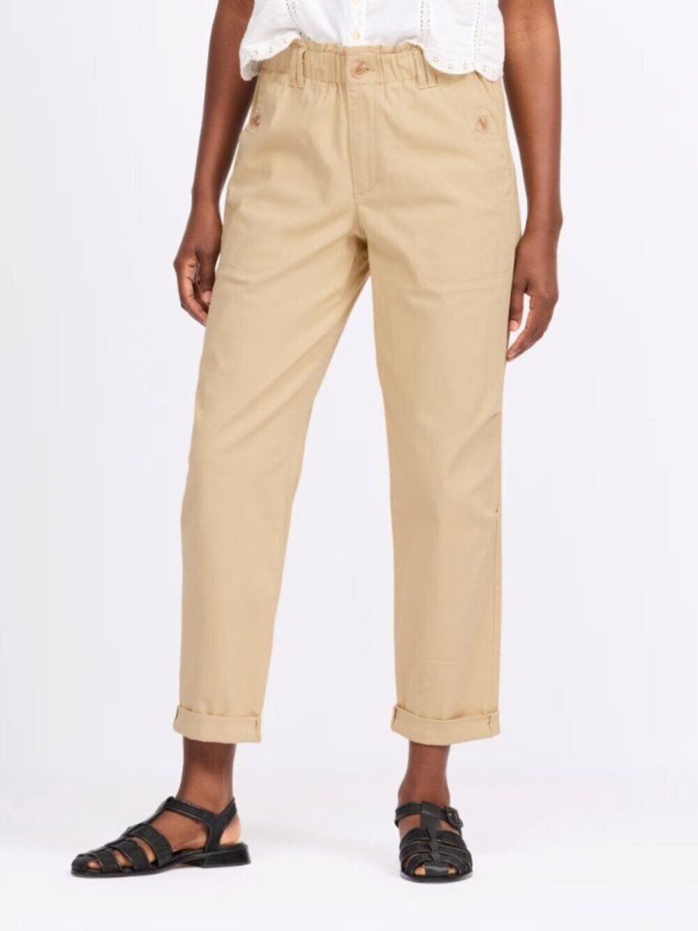 Barrel Leg Pant with Elastic Waistband Women's Size 4
